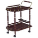 Palmer 2-tier Rectangular Wood Bar Cart Merlot - Walo Furniture 