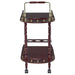 Palmer 2-tier Rectangular Wood Bar Cart Merlot - Walo Furniture 