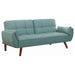 Caufield Upholstered Convertible Sofa Bed Turquoise Blue - Walo Furniture 