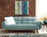 Caufield Upholstered Convertible Sofa Bed Turquoise Blue - Walo Furniture 