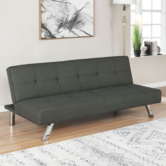 Joel Upholstered Tufted Convertible Sofa Bed Grey