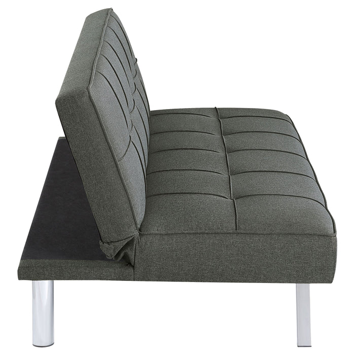 Joel Upholstered Tufted Convertible Sofa Bed Grey