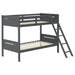 Littleton Wood Twin Over Twin Bunk Bed Grey - Walo Furniture 