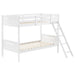 Littleton Wood Twin Over Twin Bunk Bed White - Walo Furniture 