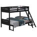 Littleton Wood Twin Over Full Bunk Bed Black - Walo Furniture 