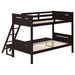 Littleton Wood Twin Over Full Bunk Bed Espresso - Walo Furniture 