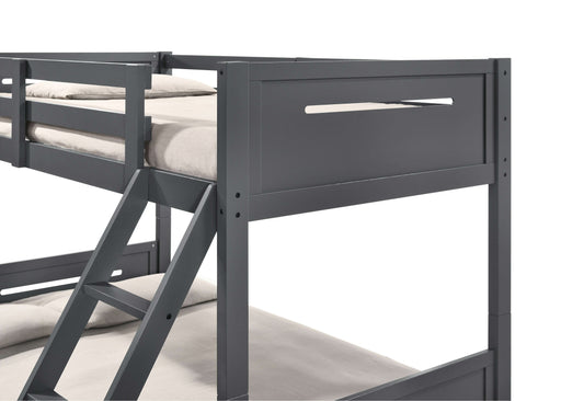 Littleton Wood Twin Over Full Bunk Bed Grey - Walo Furniture 