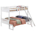 Littleton Wood Twin Over Full Bunk Bed White - Walo Furniture 