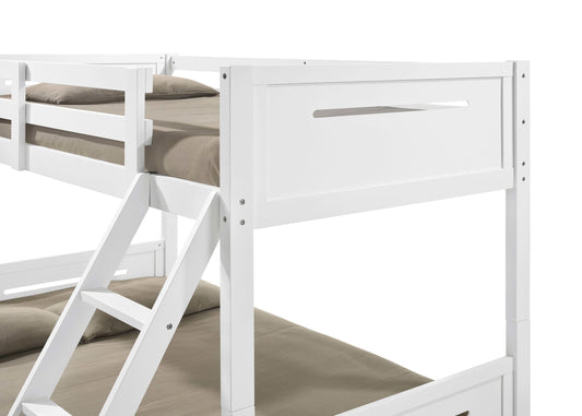 Littleton Wood Twin Over Full Bunk Bed White - Walo Furniture 