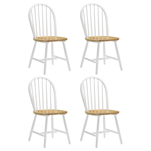 Cinder Wood Dining Side Chair White (Set of 4) - Walo Furniture 