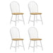 Cinder Wood Dining Side Chair White (Set of 4) - Walo Furniture 