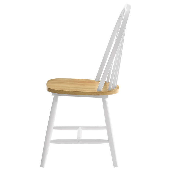 Cinder Wood Dining Side Chair White (Set of 4) - Walo Furniture 