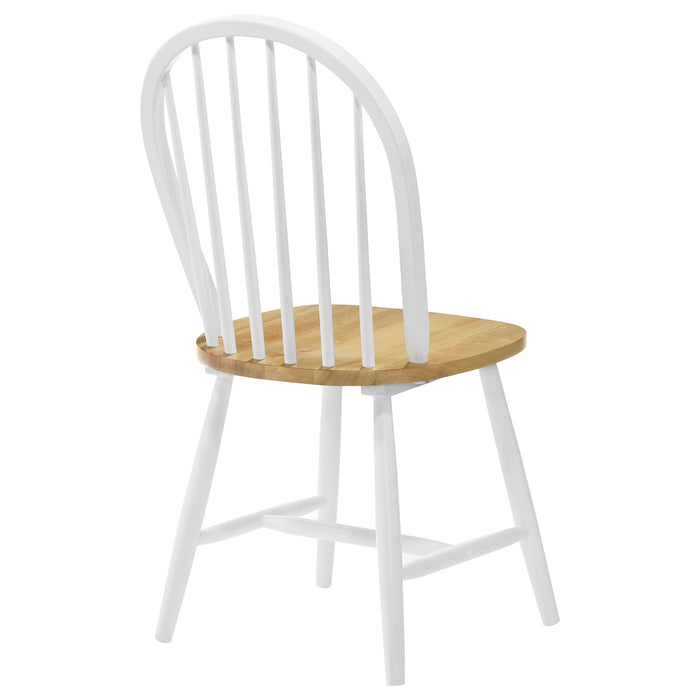 Cinder Wood Dining Side Chair White (Set of 4) - Walo Furniture 