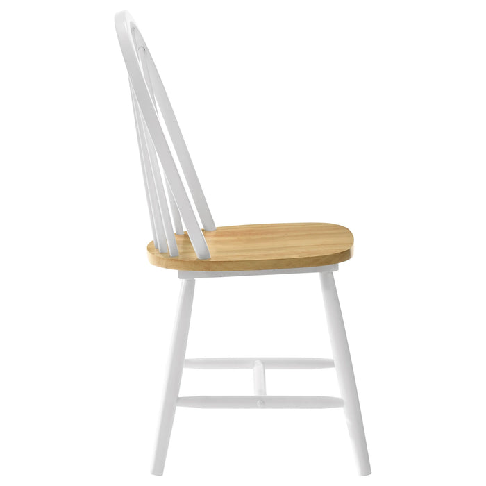 Cinder Wood Dining Side Chair White (Set of 4) - Walo Furniture 