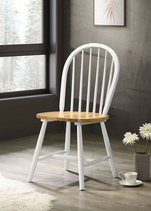 Cinder Wood Dining Side Chair White (Set of 4) - Walo Furniture 