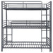 Maynard Metal Twin Triple Bunk Bed Gunmetal - Walo Furniture 