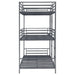 Maynard Metal Twin Triple Bunk Bed Gunmetal - Walo Furniture 