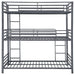 Maynard Metal Twin Triple Bunk Bed Gunmetal - Walo Furniture 