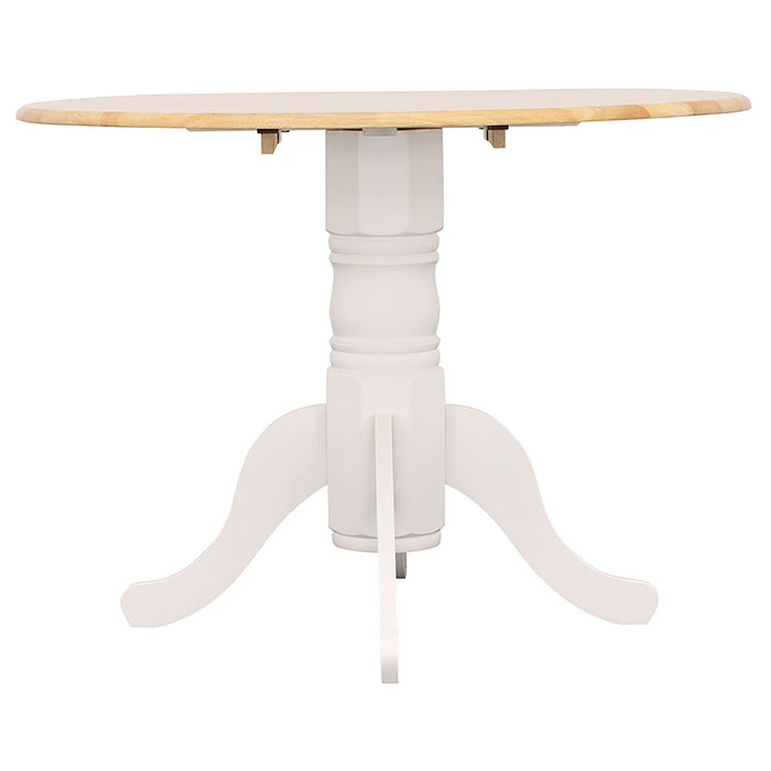 Allison Round 40-inch Drop Leaf Extension Dining Table White - Walo Furniture 