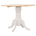 Allison Round 40-inch Drop Leaf Extension Dining Table White - Walo Furniture 