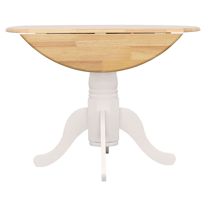 Allison Round 40-inch Drop Leaf Extension Dining Table White - Walo Furniture 