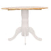 Allison Round 40-inch Drop Leaf Extension Dining Table White - Walo Furniture 