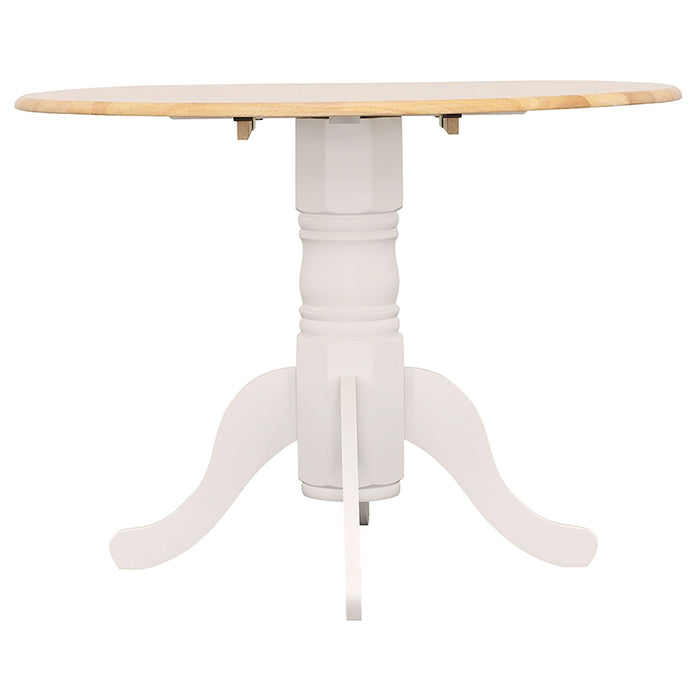 Allison Round 40-inch Drop Leaf Extension Dining Table White - Walo Furniture 