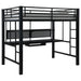 Avalon Full Workstation Loft Bed Black - Walo Furniture 