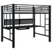 Avalon Full Workstation Loft Bed Black - Walo Furniture 