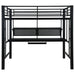 Avalon Full Workstation Loft Bed Black - Walo Furniture 