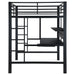 Avalon Full Workstation Loft Bed Black - Walo Furniture 