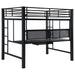 Avalon Full Workstation Loft Bed Black - Walo Furniture 