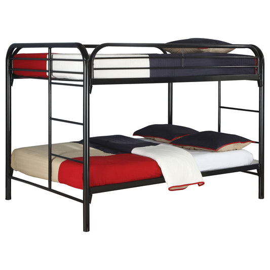 Morgan Metal Full Over Full Bunk Bed Black - Walo Furniture 