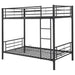 Hayward Metal Twin Over Twin Bunk Bed Black - Walo Furniture 