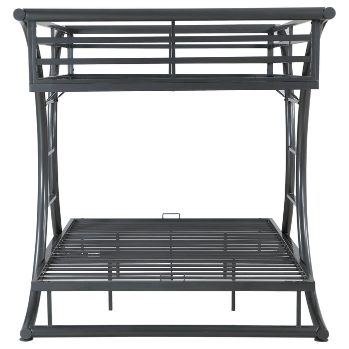 Stephan Metal Full Over Full Bunk Bed Gunmetal - Walo Furniture 