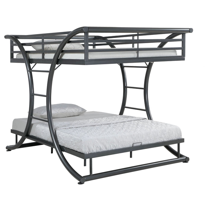 Stephan Metal Full Over Full Bunk Bed Gunmetal - Walo Furniture 