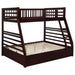 Ashton 2-drawer Wood Twin Over Full Bunk Bed Cappuccino - Walo Furniture 