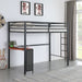 Fisher Twin Workstation Loft Bed Gunmetal - Walo Furniture 