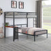 Fisher Twin Workstation Loft Bed Gunmetal - Walo Furniture 