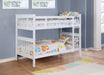 Chapman Wood Twin Over Twin Bunk Bed White - Walo Furniture 