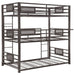 Rogen Metal Twin Triple Bunk Bed Dark Bronze - Walo Furniture 