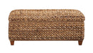 Laughton Hand-Woven Banana Leaf Storage Trunk Amber - Walo Furniture 