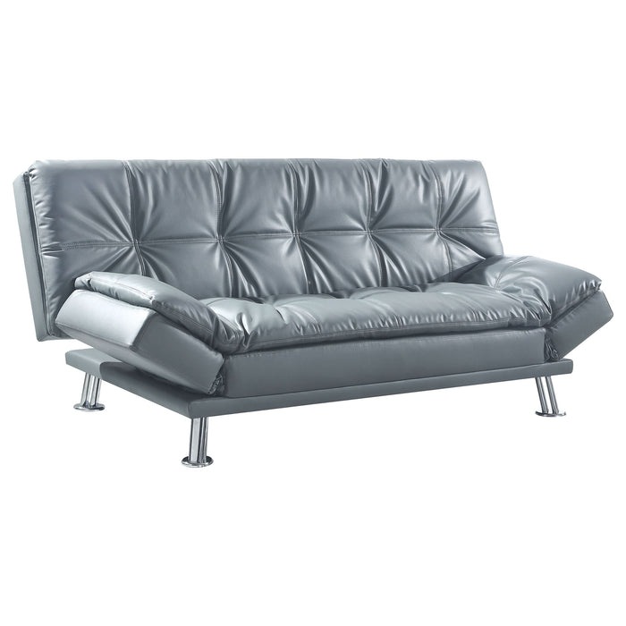 Dilleston Upholstered Tufted Convertible Sofa Bed Grey - Walo Furniture 