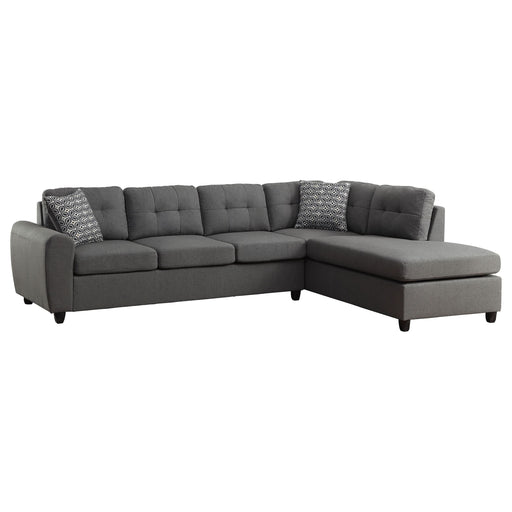 Stonenesse Upholstered Sectional Chaise Sofa Grey - Walo Furniture 