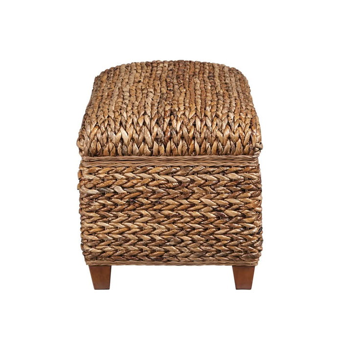 Laughton Hand-Woven Banana Leaf Storage Trunk Amber - Walo Furniture 