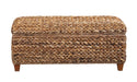 Laughton Hand-Woven Banana Leaf Storage Trunk Amber - Walo Furniture 