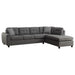 Stonenesse Sectional Sofa with Storage Ottoman Set Grey - Walo Furniture 