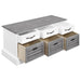 Alma 3-drawer Storage Bench White and Weathered Grey - Walo Furniture 