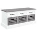 Alma 3-drawer Storage Bench White and Weathered Grey - Walo Furniture 