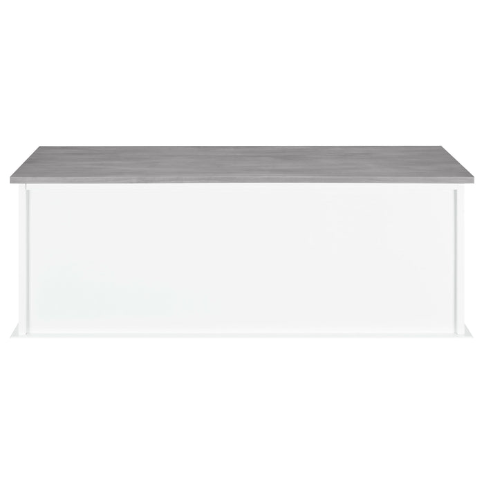 Alma 3-drawer Storage Bench White and Weathered Grey - Walo Furniture 